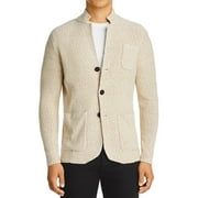 The Men's Store Bloomingdales Melange Knit Cardigan Jacket XL Sand Sweater
