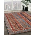 thumbnail image 2 of Ahgly Company Indoor Rectangle Abstract Brown Red Abstract Area Rugs, 2' x 4', 2 of 6