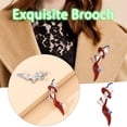 thumbnail image 1 of HomeKingdee Fashion Woman Brooch - Luxury Alloy Rhinestone Red Silver-Plated Jewelry Pin for Women and Girls for Various Occasions, 1 of 5