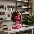 thumbnail image 5 of 3 in 1 Hairpiece Mannequin Stand for Wig Styling and Storage, Hanging Drying Rack for Wigs Hair Extensions and Hairpieces, Salon Display Stand for Hair Accessories and Styling Tools Organization, 5 of 6