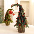 thumbnail image 6 of AUNVITO Crooked Neck Mini Christmas Tree Tabletop Decoration Tiny Tilted Tree Figurine for Home Office Mantel Holiday Party Decoration, 6 of 6