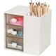 thumbnail image 1 of Desk Pencil Pen Holder , Office Desk Organizers Desktop Storage Pen Organizers with 3 Independent Drawers, 1 of 4