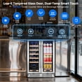 thumbnail image 2 of BODEGA Wine and Beverage Refrigerator, 24 Inch Dual Zone Wine Cooler, Freestanding or Under Counter Wine Fridge Hold 20 Bottles and 62 Cans, 2 of 10