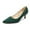 Green, variant on Women's Closed Toe Pumps Snakeskin Slip on Block Low Chunky Heel Business Party Office Dress Shoes
