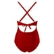 thumbnail image 3 of WILLBEST Traje de Baño Corto para Mujer, Traje de Baño de Cintura Alta con Recortes, Cruzado con Lazo En La Espalda, Traje de Baño de 1 Pieza, 3 of 4