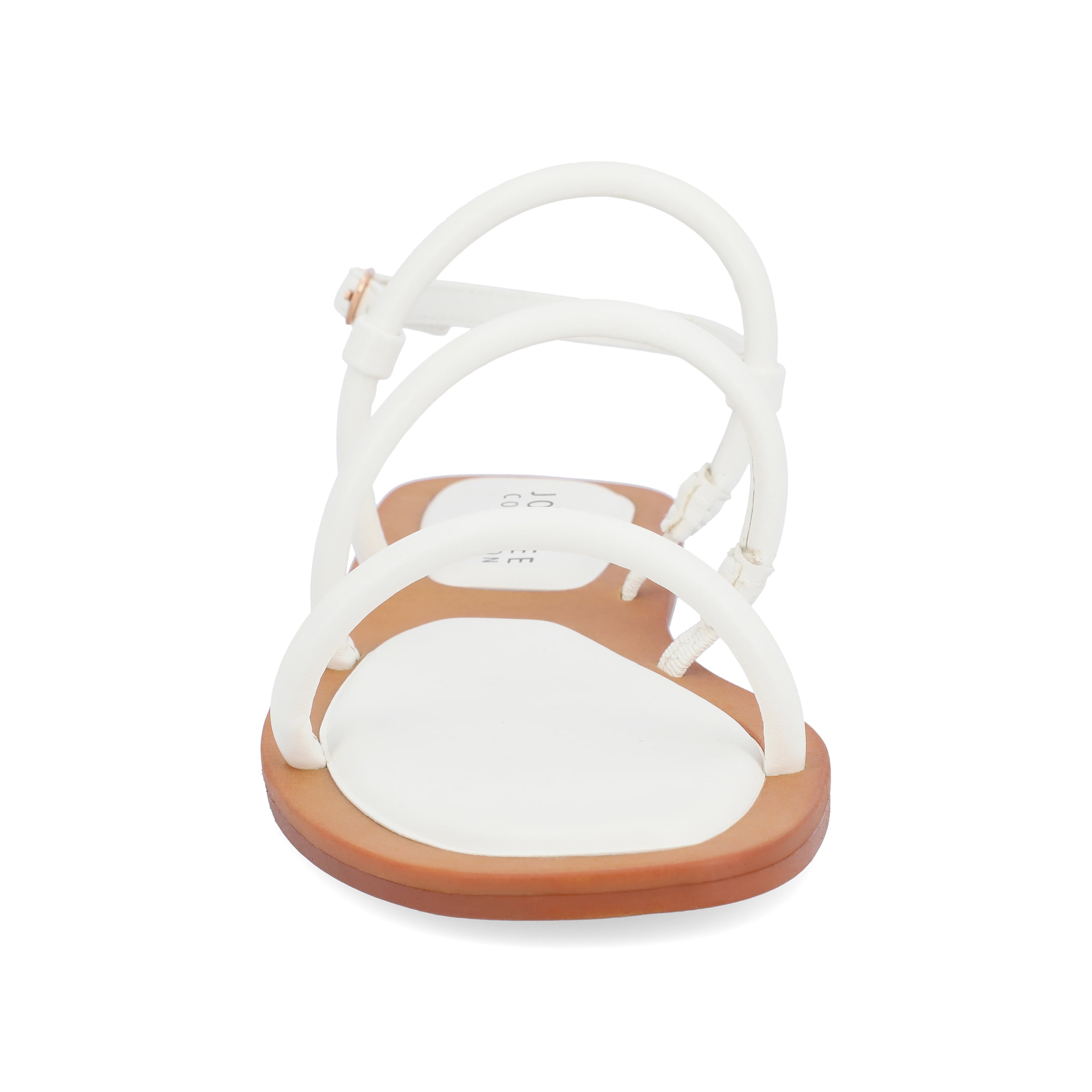 Journee Womens Karrio Buckle Sling Back Flat Sandals