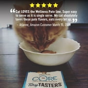 Wellness CORE Tiny Tasters Pate Variety Pack Adult Wet Cat Food, Natural, Protein Rich, Grain Free, Land Recipes, 1.75 oz, Pack of 12 Pouches