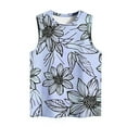 thumbnail image 3 of Hvot&aat Womens Flower Print Tank Tops Summer Casual Crew Neck Sleeveless T-Shirts Loose Fit Breathable Blouse, 3 of 3