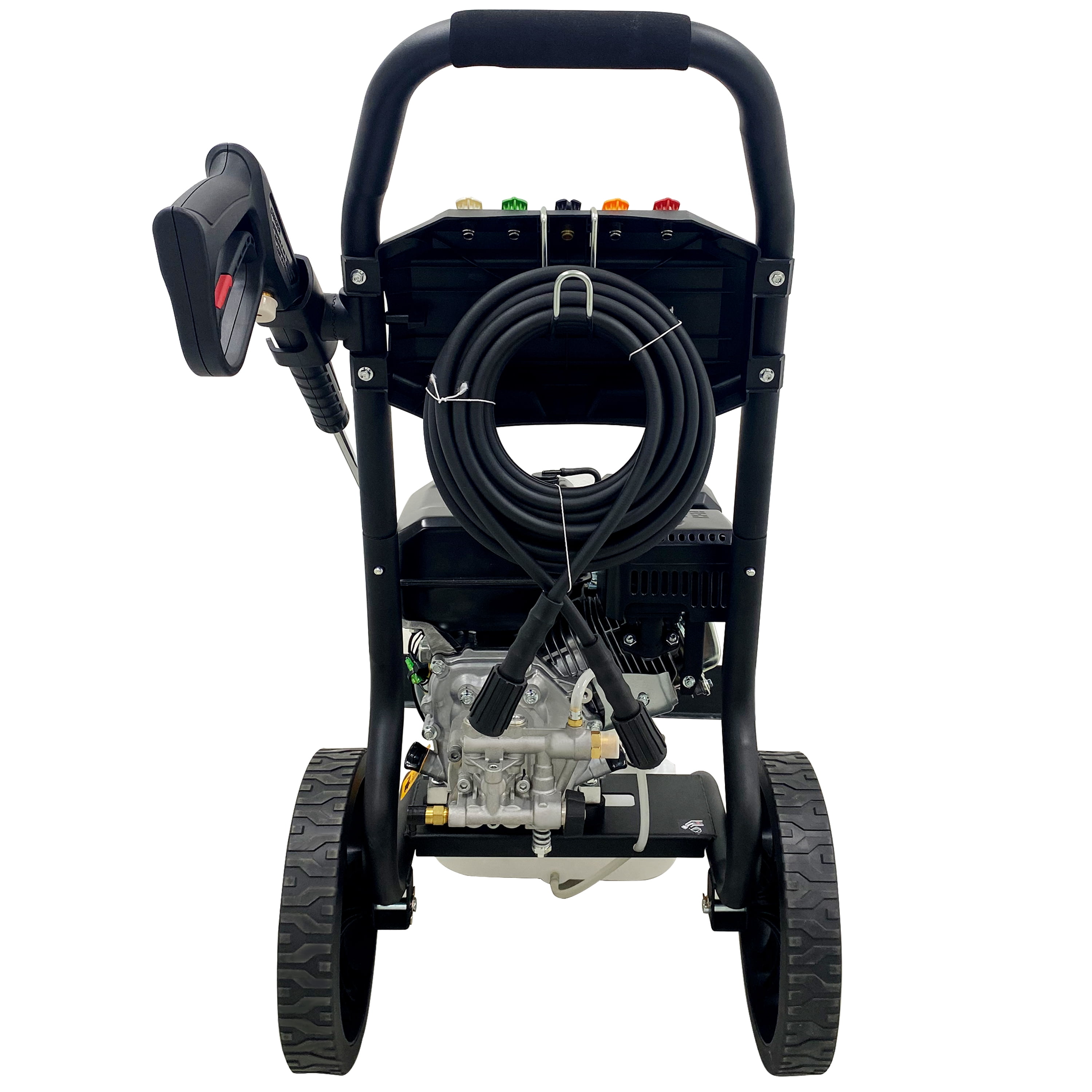 3500PSI Gas Pressure Washer, 2.5GPM Gas Powered High Pressure Washer with 212CC RATO Engine, 5PCS Adjustable Nozzles, Onboard Soap Tank, Spray Gun and Wand, Black