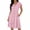 Pink, variant on Rvasteizo Midi Dress Solid V Neck Waist Cinched Elegant Breathable Summer Vacation Wear