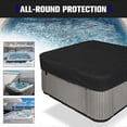 thumbnail image 4 of Housse de SPA Carrée, Tissu Oxford Imperméable Robuste, Housse de SPA Anti-Poussière Résistante aux UV, Protecteur Imperméable Noir Multi-Tailles, 4 of 5