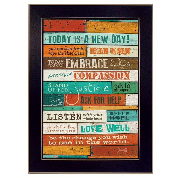 A New Day By Marla Rae Printed Framed Wall Art Wood Multi-Color