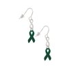 thumbnail image 3 of Delight Jewelry Silvertone Green Ribbon Silver tone Infinity French Earrings, 3 of 4