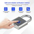 thumbnail image 4 of Fingerprint Padlock Waterproof Smart Keyless Security Locker Fingerprint Lock Anti-Theft USB, 4 of 5