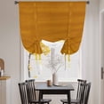 thumbnail image 3 of Ombre Orange Waves Tie Up Curtains for Windows, Adjustable Balloon Window Shades, Abstract Art Gradient Modern Kitchen Window Treatments Adjustable Roll Up Curtain for Basement/Nursery 52"x45", 3 of 8