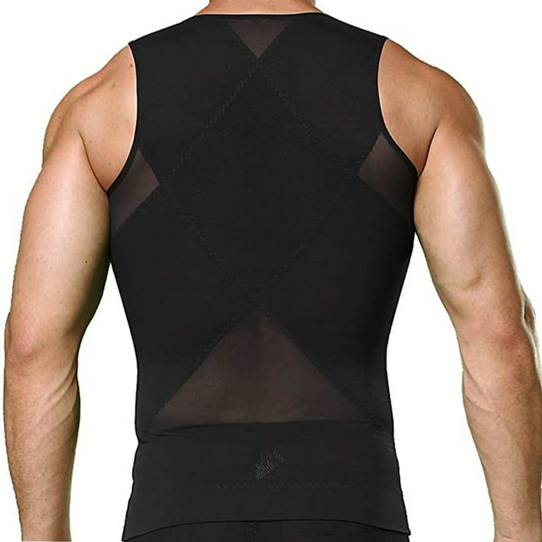 Compression Shirt For Men Slimming Body Shaper Waist Trainer Sport Vest  Workout Tank Top Athletic Undershirt Faja Shapewear Nude-tummy Folds