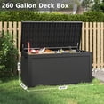 thumbnail image 5 of Bifanuo 260 Gallon Resin Deck Box with Built-in Steel Beams, Large Weatherproof and UV Resistant Indoor & Outdoor Storage Box for Patio Cushions, Pool Supplies, Patio Furniture, 5 of 6