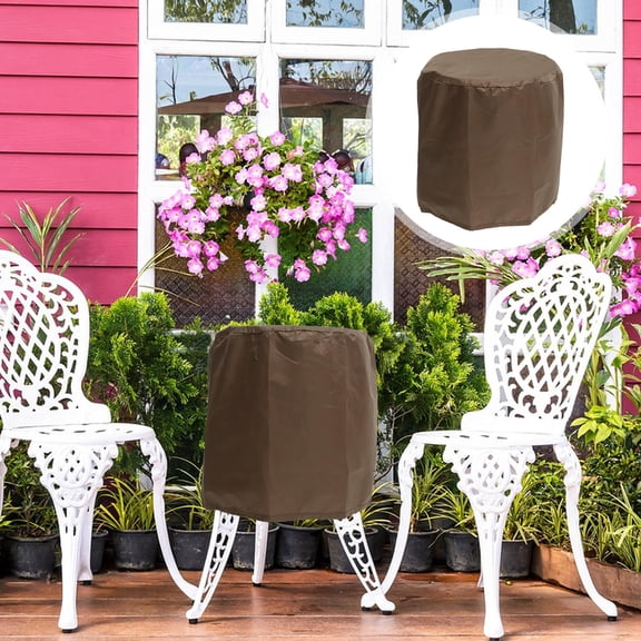 RENACLIPY Coffee Outdoor Tea Table Cover with 190T Plated Silver Coated Taffeta for Home