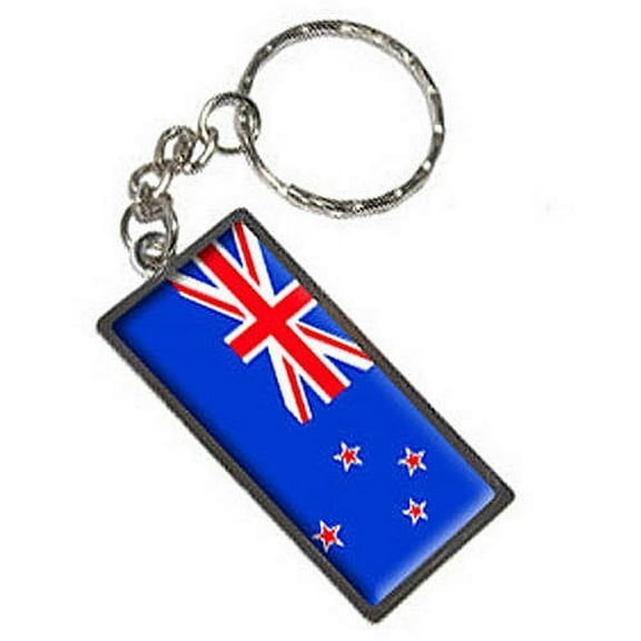 New Zealand Flag Keychain Key Chain Ring