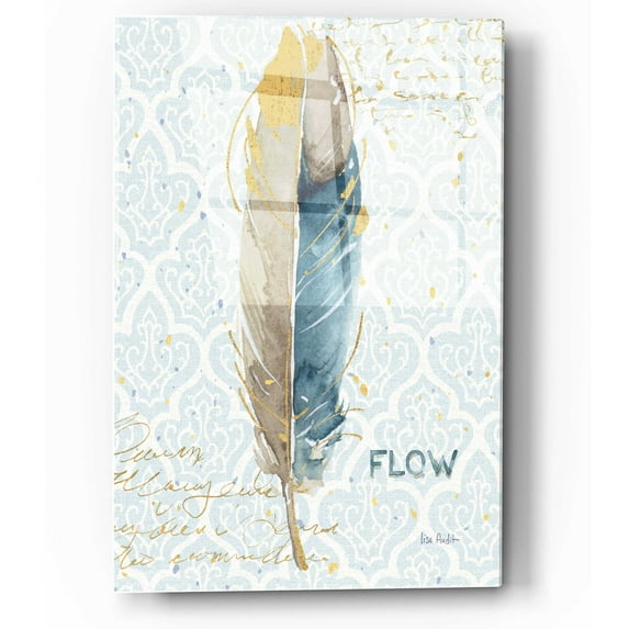 Epic Art 'Indigold XXI' by Lisa Audit, Acrylic Glass Wall Art, 12"x16"