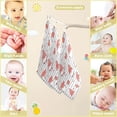 thumbnail image 3 of SKYSONIC Cute Gnome Cup Plaid Baby Muslin Washcloths Face Towel, 3 PCS Merry Christmas Burp Cloths Cotton Wipes Infant Wash Cloth for Newborn Boys Girls 12"x12", 3 of 7