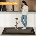 thumbnail image 5 of Kitchen Rugs Set, Non-Slip Machine Washable Kitchen Runner Rugs Floor Mats, Absorbent Comfort Standing Mat for Kitchen, Sink and Hallway, Rolled Packaging, Grayish Brown & Coffee, 5 of 14