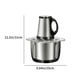 thumbnail image 3 of Fiudx Picadora de Carne de Acero Inoxidable, Alta Capacidad para Carne y Verduras, Control de Velocidad Versátil, Perfecta para Salchichas y Hamburguesas Caseras, Herramienta de Cocina Duradera, Tama, 3 of 6