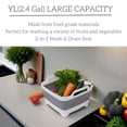 thumbnail image 6 of 1-Pack 9L Collapsible Wash Basin with Drain Plug, Foldable Dish Tub for Camping, Kitchen and Laundry Use, Gray, 6 of 8