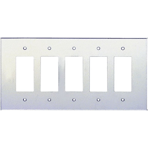 CRL PMP502 Clear Five Gang Designer Acrylic Mirror Plate