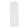 thumbnail image 5 of Women Stretch Twill Cropped Wide Leg Pant Women's Womens Casual Drawstring Pants High Waist Ruched Bandage High Waist Casual Wide Leg Pants Casual Pants for Women for Work Women Short Pants Casual Dre, 5 of 6