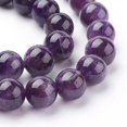 thumbnail image 2 of 1Strand Natural Amethyst Beads Strands Round 12mm Hole: 1mm about 16pcs/strand 7.6 inch, 2 of 3