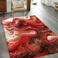 thumbnail image 3 of Red Marble Area Rug 4x6 Washable Rug Non Slip Modern Abstract Ombre Fluid Aesthetic Large Area Rug Indoor Floor Carpet for Entryway Bedroom Kitchen Living Room Home Office Dining Room Nursery, 3 of 8