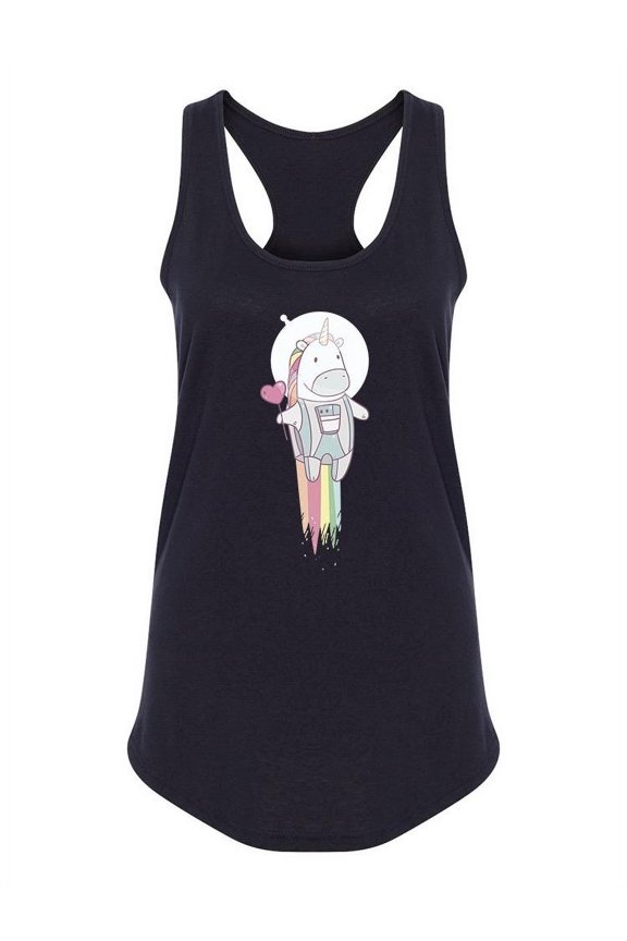 Cute Space Unicorn Tank Women -Image by Shutterstock, Female Large