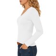 thumbnail image 4 of Tqcoqu Long Sleeve Womens Tops V Neck Casual Tunic Loose Fit Basic Shirts Trendy Tops for Women 2026, 4 of 8