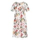 thumbnail image 4 of ICHUANYI ClearanceFashion Women Casual Sexy Round Neck Printing Summer Short Sleeve Pockets Dress(Red, XXL) ICHUANYI WER20232080501901, 4 of 7