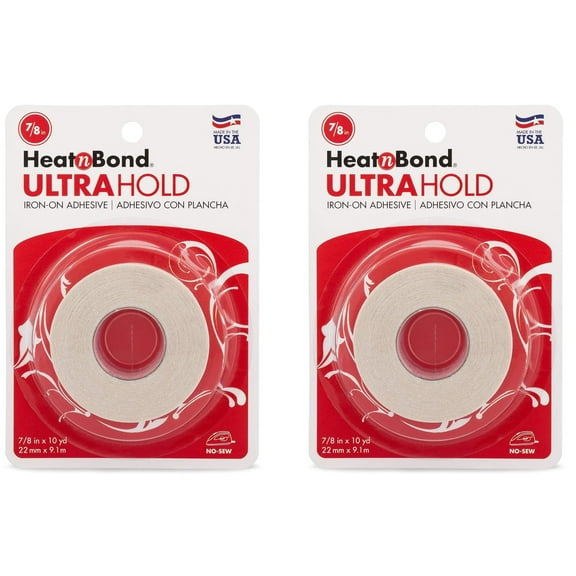 2-pack HeatnBond Ultrahold Iron-on Adhesive Tape, 7/8 inch x 10 Yards, White