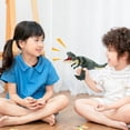 thumbnail image 3 of Boc Jouet Modèle d'Animal Dino Bouche Réaliste Ouverte et Fermée, Interrupteur à Pression, Attaque Frappante, Jouet Dinosaure avec Queue et Tête Oscillantes Enfants Si, 3 of 10