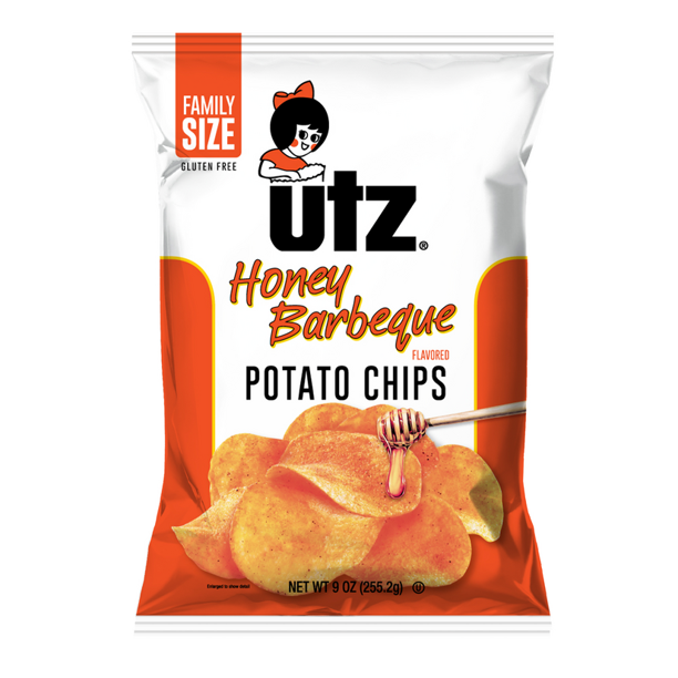 Utz Honey Barbeque Potato Chips 9 oz