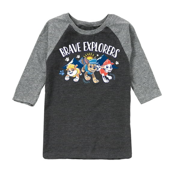 Paw Patrol - Brave Explorers - Toddler And Youth Raglan Graphic T-Shirt