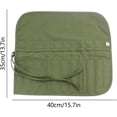 thumbnail image 6 of 22 Slots Roll Up Paint Brush Holder – Makeup Brush Case, Portable Travel Organizer for Oil, Acrylic, Watercolor & Calligraphy Brushes (15.7x13in) (Army Green), 6 of 6