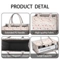 thumbnail image 4 of Large Capacity Tote Bag,Pioneer Flower Floral Print Pattern Handbag Fashion Luxury Tote Bag,15.7"x13"x 5.1" Inches,Laptop Compatible, 4 of 6
