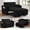 Black, variant on 3 in 1 Convertible Sleeper Sofa Bed, 55" Modern Loveseat Pull Out Couch with Adjustable Reclining Backrest & Side Pockets, Velvet Loveseat for Living Room