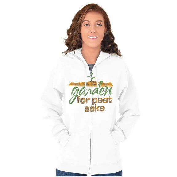 Garden For Peat Sake Funny Humor Zip Hoodie Sweatshirt Women Brisco Brands S