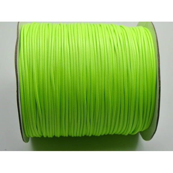 EOEMY 93 Yards Neon Green Korean Waxed Cord String Thread 1mm For Bracelet Necklace