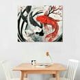thumbnail image 3 of Awypu Koi Fish Wall Art Yin Yang Poster Canvas Printing Room Aesthetic Bedroom Living Room Japanese Style Decoration, 3 of 5