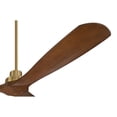 thumbnail image 4 of Casa Vieja 66" Delta XL Modern Indoor Ceiling Fan 3 Blade Remote Control Soft Brass Finish Walnut Finish Blades Bedroom DC Motor, 4 of 8