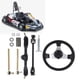 thumbnail image 5 of Conjunto De Volante Go Kart, 11.8 Pulgadas De Diámetro, Ajustable, Completo, Duradero, Kit De Bastidor De Barra De Acoplamiento Para Motores De 150 Cc-250 Cc ANGGREK Otros, 5 of 8