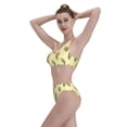 thumbnail image 5 of Daiia Yellow Corn printed 2 piece Swimsuit Bikinis for Women High Waisted Racerback Bathing Suits Summer Tummy Control Scoop Neck Swimwear-Small, 5 of 8