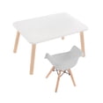 thumbnail image 1 of Mesa Rectangular con Silla Eames con Descansabrazos (Gris), 1 of 1