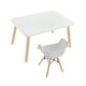 thumbnail image 1 of Mesa Rectangular con Silla Eames con Descansabrazos (Gris), 1 of 1